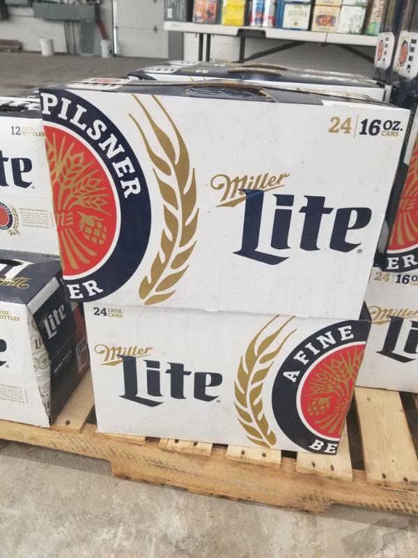 lot 15339 image: (1) 24Pk 16oz Miller Lite Cans, (1) 24Pk 12oz Miller Lite Cans