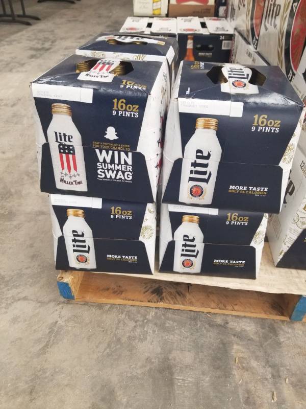 lot 15343 image: (6) Miller Lite 9PK 16oz Aluminum Bottles