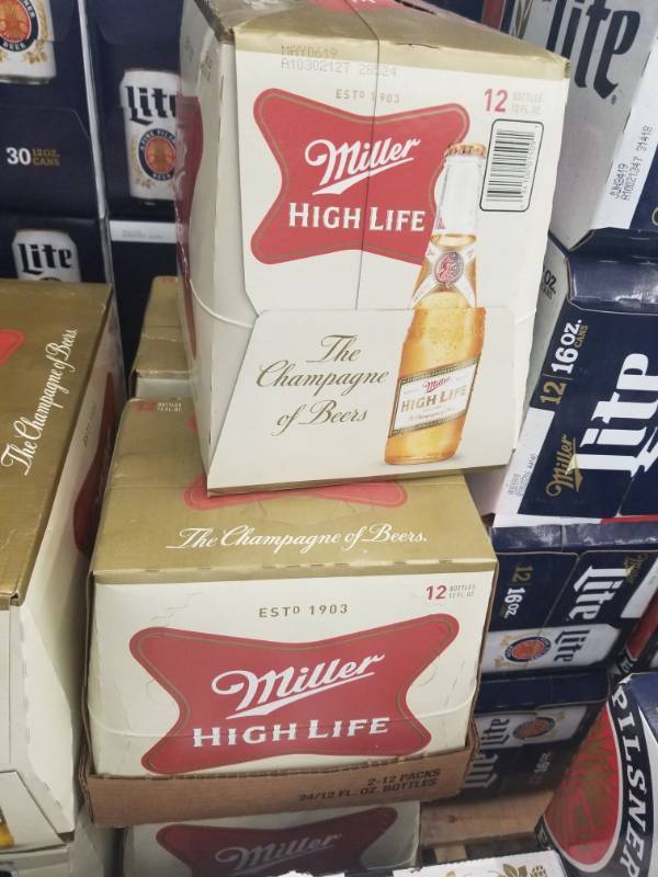 lot 15346 image: (5) Miller High Life 12Pk 12oz Bottles