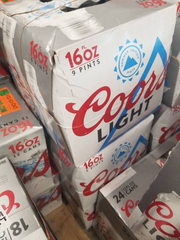 lot 15349 image: (3) 16oz 9Pk Coors Light Aluminum Bottles