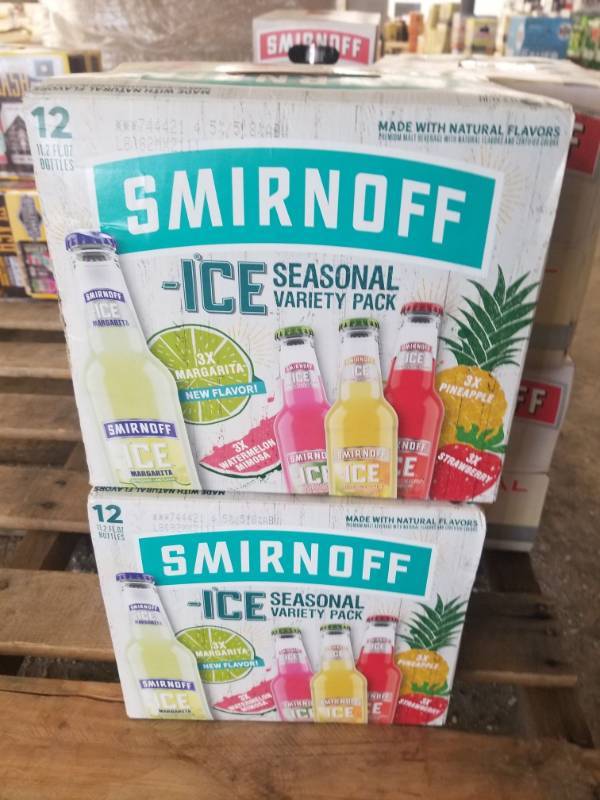 lot 15379 image: (2) Smirnoff 12Pk Variety Pack Bottles
