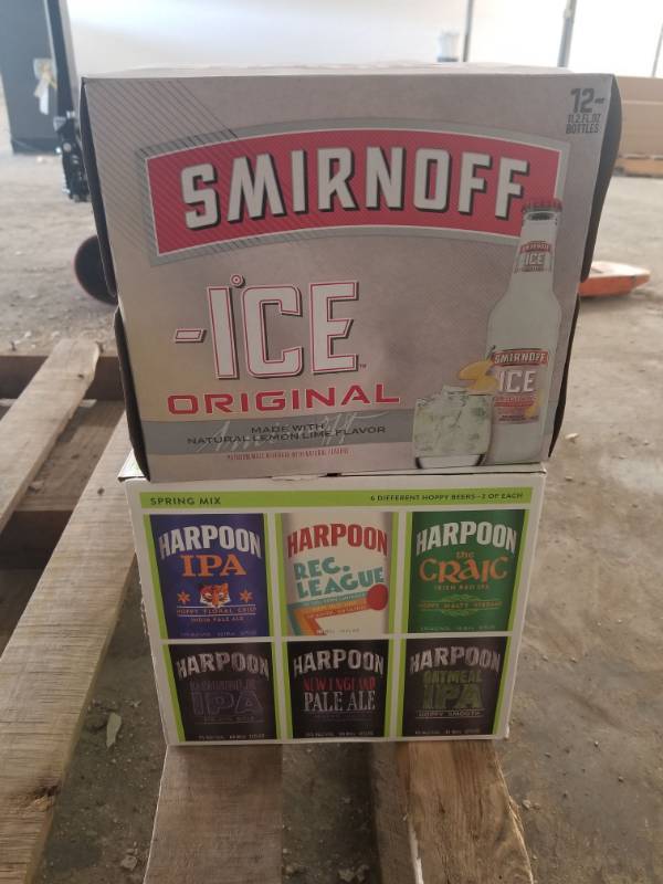 lot 15380 image: (1) Smirnoff Ice 12Pk Bottles, (1) Harpoon Variety Pack 12Pk Bottles