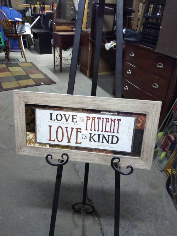 lot 3191 image: Love is Patient, love Is Kind Wall Picture