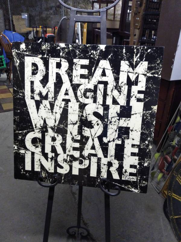 lot 3192 image: Dream, Imagine, Wish, Create, Inspire Wall Art