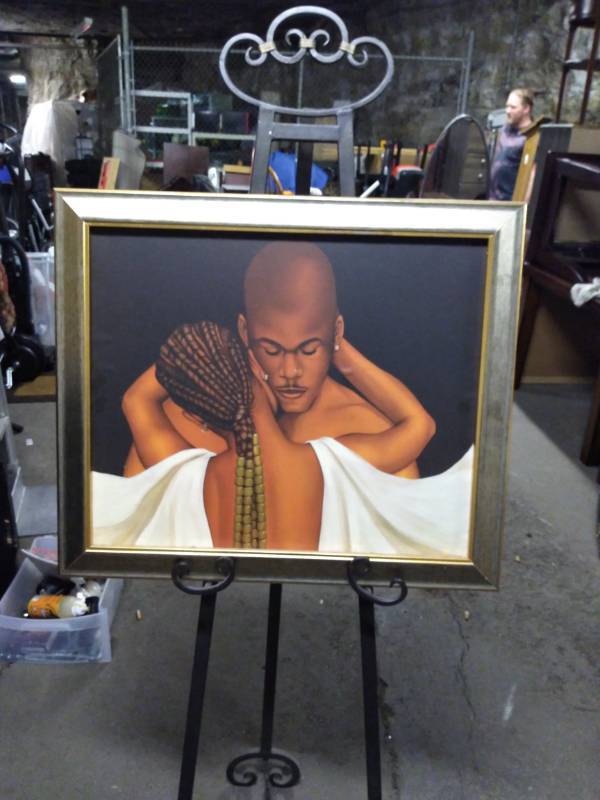 lot 3199 image: Oil on Canvas Framed Picture