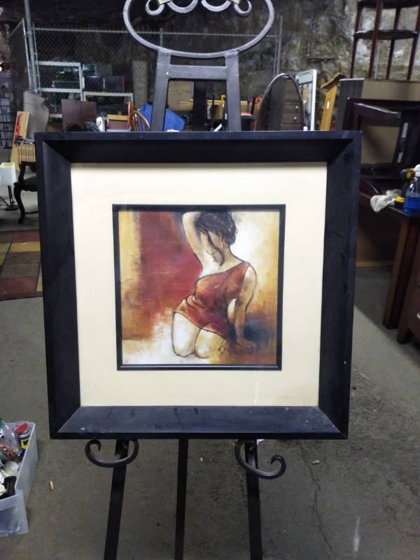 lot 3206 image: Lady Framed Picture