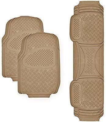 lot 12374 image: BDK Heavy Duty Car & Truck Mats, Khaki, 4 Pcs