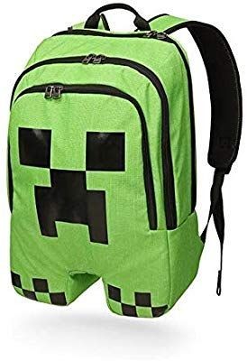 lot 12409 image: ThinkGeek Minecraft Creeper Backpack, Green