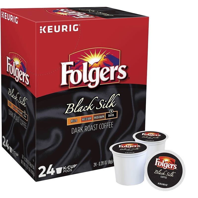 lot 12430 image: (4) Folgers Gourmet Selections K-Cup Single Cup for Keurig Brewers, Black Silk, 24 Count
