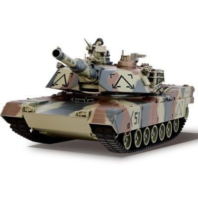 lot 12453 image: M1a2 Abrams Infrared Tank - Rc - Airsoft Bb Gun - Dark Camouflage, Potentially Slight Damage