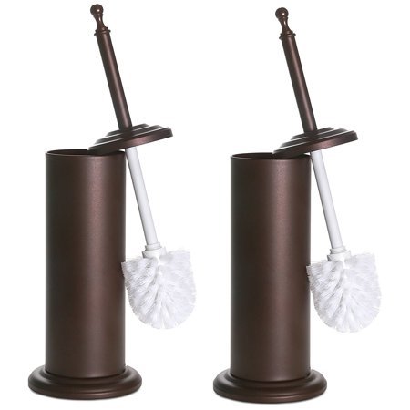 lot 13479 image: Home Intuition Bronze Toilet Brush and Holder, 2 Pack