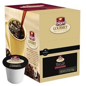 lot 13938 image: Folgers Gourmet Selections K-Cup Single Cup for Keurig Brewers, Black Silk, 24 Count