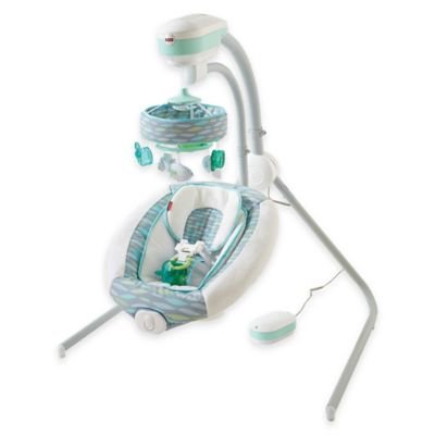 lot 13970 image: Fisher-Price Soothing River Cradle n Swing