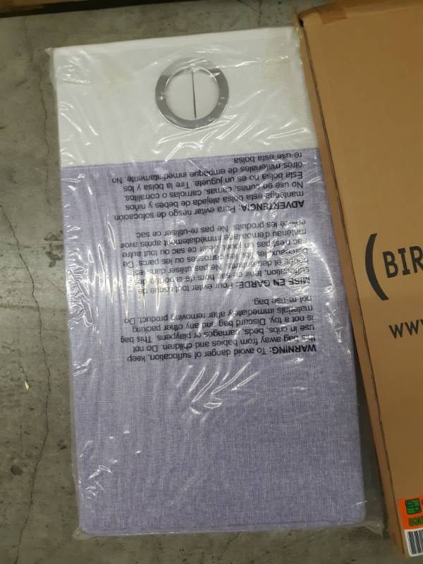 lot 13997 image: Birdrock Home Folding Cloth Laundry Hamper With Handles  Dirty Clothes Sorter 