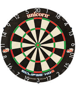 lot 14330 image: Eclipse Hd2 Unicorn Dartboard High Visibility Numbers Ultra Slim Wires