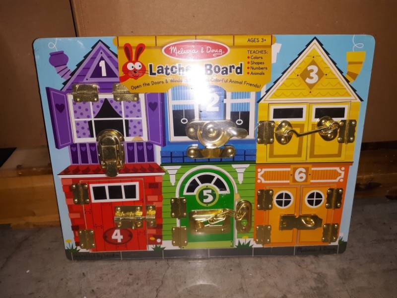 lot 14361 image: Melissa & Doug Latches Board Play Set