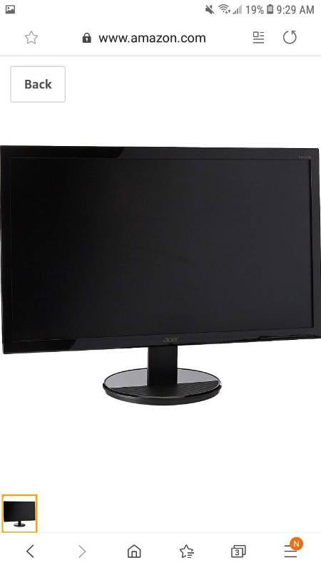 lot 14388 image: Acer K242HL 24  LED LCD 1080p Full HD Monitor