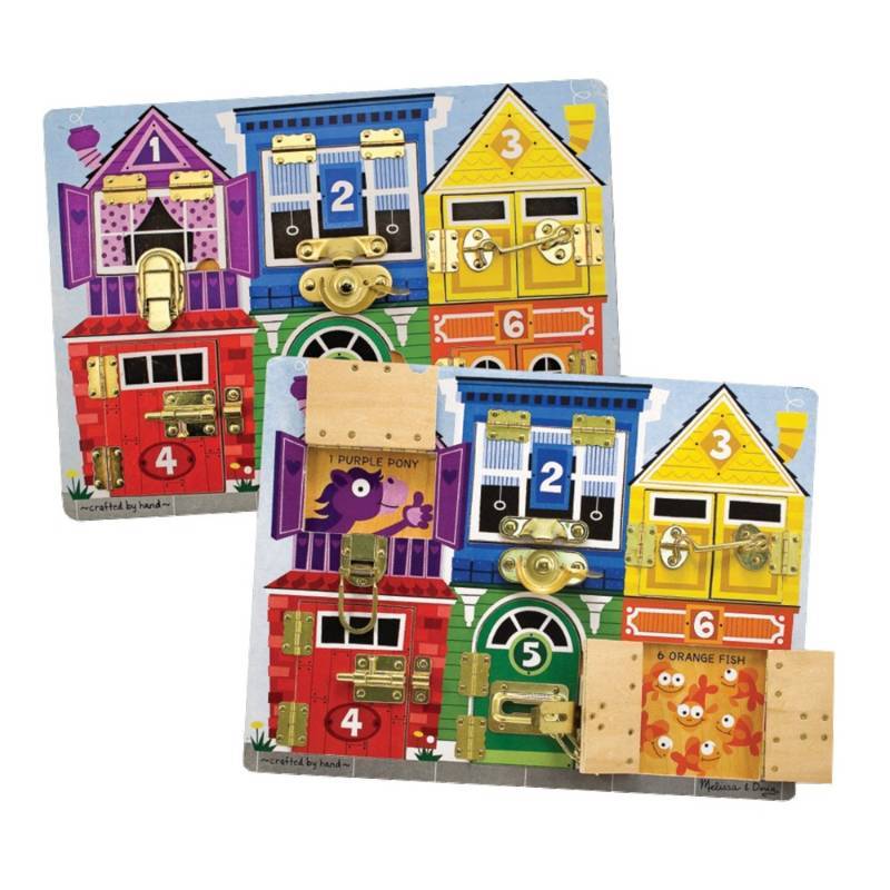 lot 16053 image: Melissa & Doug Latches Board Play Set