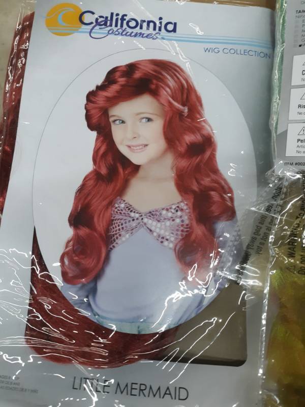 lot 16139 image: California Costumes Girls Little Mermaid Costume, Seaweed Boa & Wig, Green, Plus