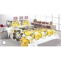 lot 17002 image: Golden Linen 3 PCs Print Bedspread Queen Set, 102x94