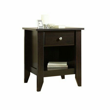 lot 11394 image: Sauder Shoal Creek Night Stand, Jamocha Wood Finish new in the box sealed