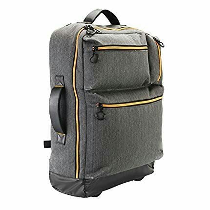 lot 11395 image: Cabin Max Oxford 55x40x20cm Carry On Luggage - Multi-function Backpack orange and gray