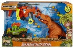 lot 11403 image: Matchbox Dino Trapper Trailer Adventure Pack Product# DHM67 Released 2015 Discontinued Ages 3 years and up brand new factory sealed
