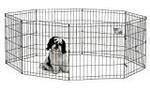 lot 11418 image: MidWest Exercise Pen with Door, 24-Inch, Black