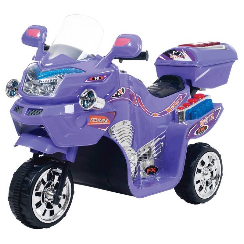 lot 11436 image: Lil Rider 3 Wheel Battery Powered FX Sport Bike - Purple