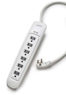 lot 16534 image: Staples 6-Outlet 1200 Joule Surge Protector