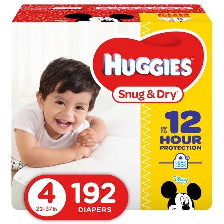 lot 16537 image: HUGGIES Snug and Dry Diapers, Economy Plus Pack (Choose Your Size)