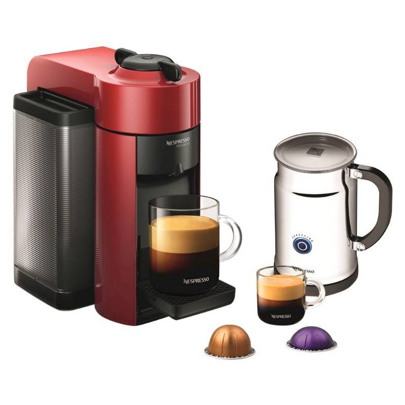 lot 16542 image: Nespresso - Vertuoline Evoluo Espresso Makercoffeemaker - Cherry Red