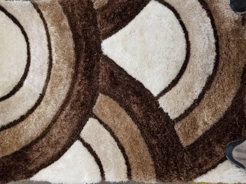 lot 16579 image: SHAG SHAGGY STRIPED WOVEN BRAIDED KNOTTED FEIZY