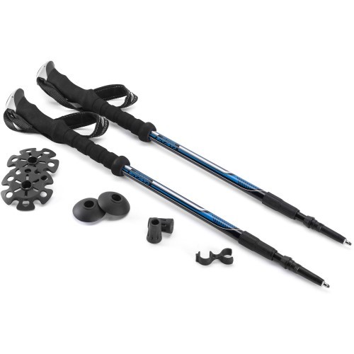 lot 16583 image: CMT 1 Pair - Anti Shock  Hiking  Walking  Trekking Trail Poles