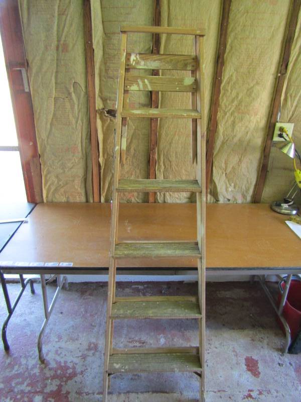 lot 5411 image: Werner 6 Wooden Painters Ladder