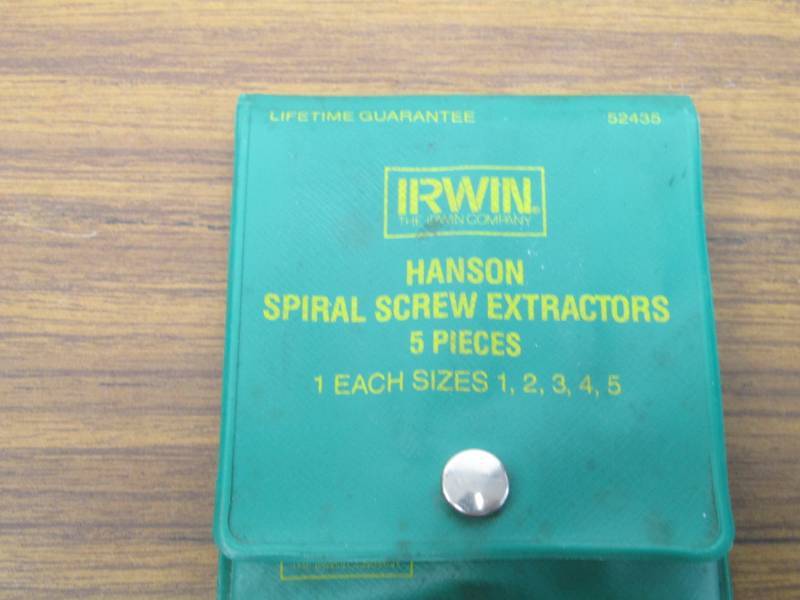 lot 5428 image: Hanson Screw Extractor Set- Made By Irwin
