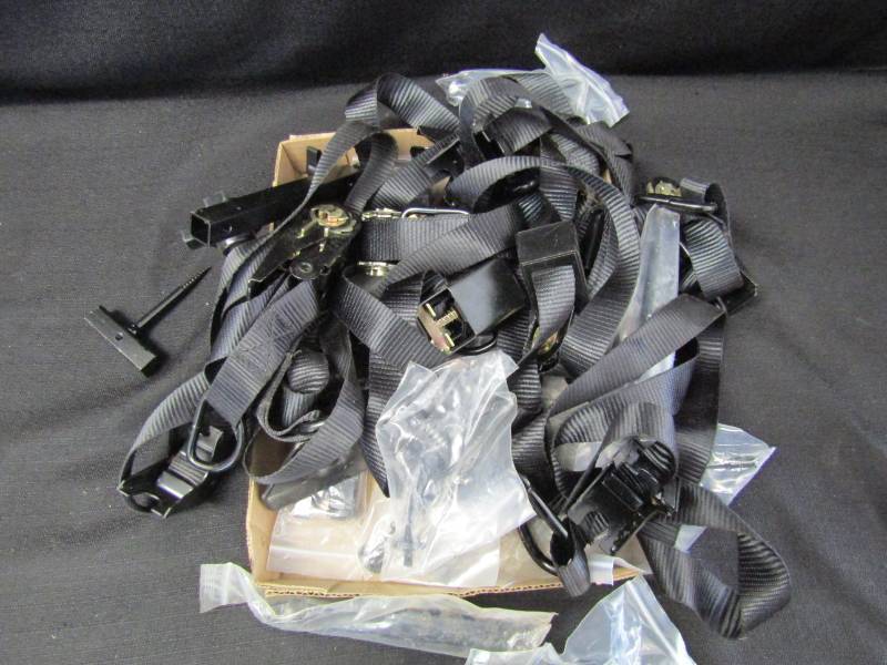lot 5439 image: Wood Working Straps-Clamps With Assc.  Handy for The Builder In The House