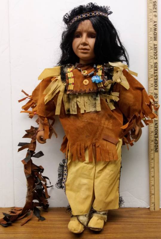 lot 5457 image: Porcelain Indian Girl Statue or Doll
