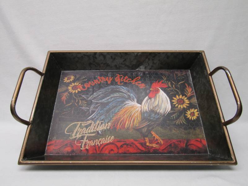 lot 5695 image: Aged Galvanized Tray  Country Kitchen