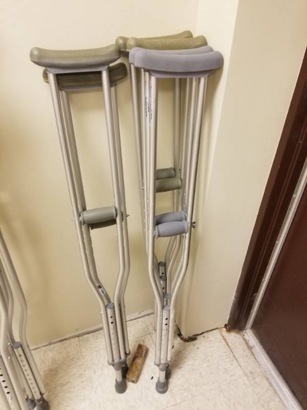 lot 3932 image: (3) Pairs Of Crutches