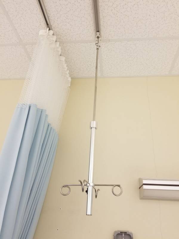 lot 3942 image: Ceiling Mounted IV Pole