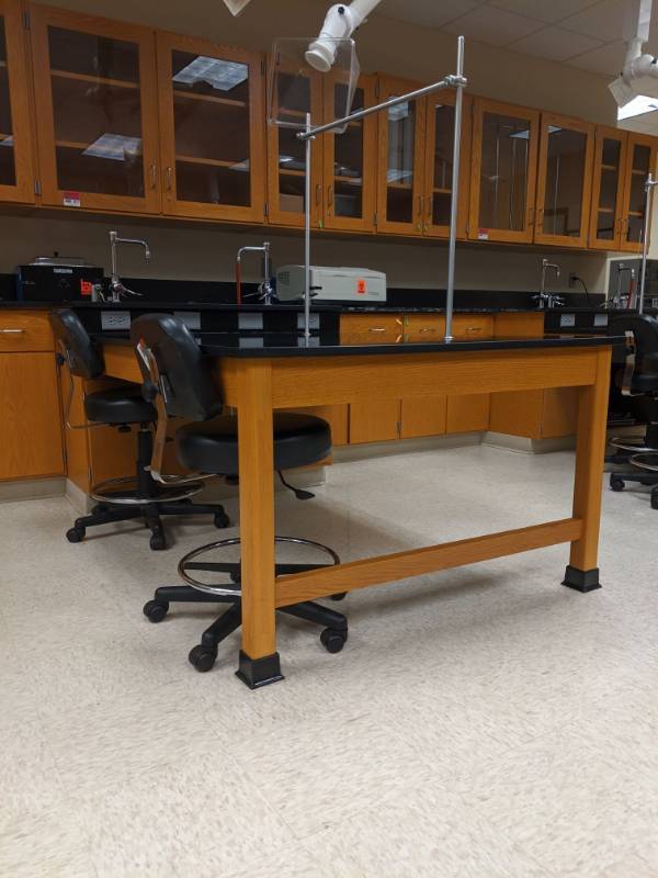 lot 3803 image: Lab Table With Sink And Cabinet