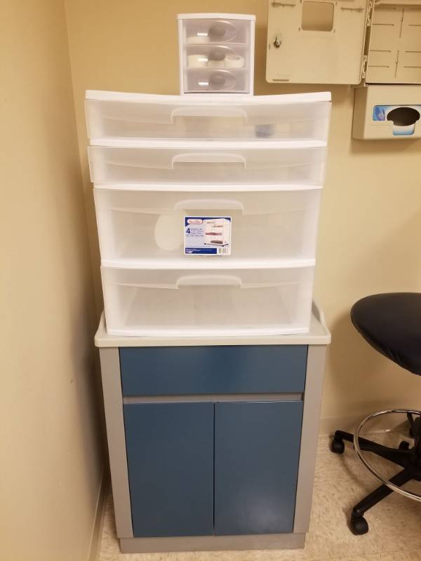 lot 3887 image: Storage Cabinet, Storage Bins