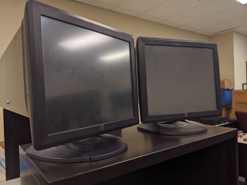 lot 1858 image: (2) ELO 20 Inch Monitors