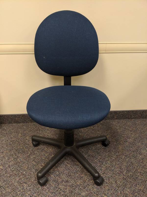 lot 1372 image: (1) Blue Rolling Chair