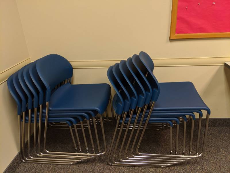 lot 1482 image: (13) Blue Chairs