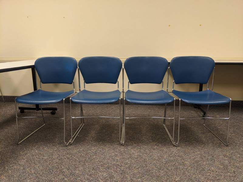 lot 1484 image: (12) Blue Chairs