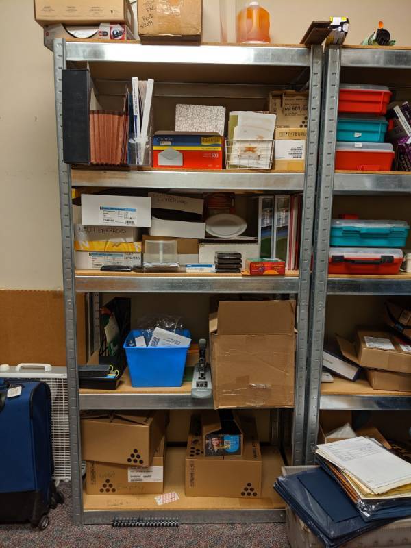 lot 1214 image: Shelving Contents Not Included