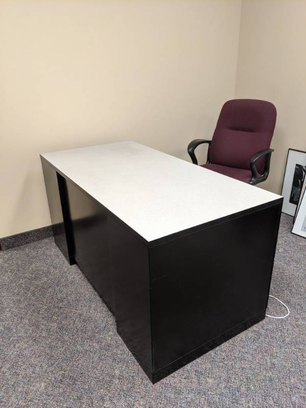 lot 1244 image: Desk And Rolling Chair