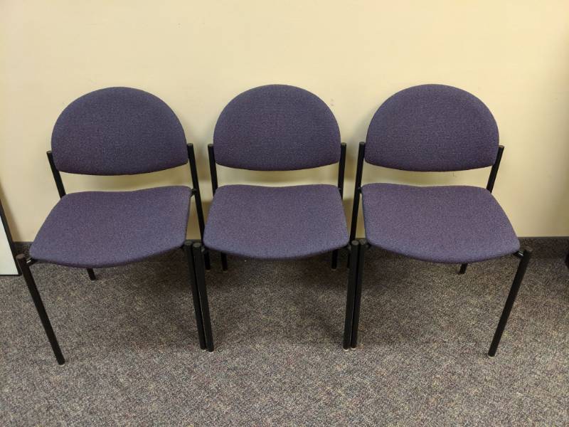 lot 1247 image: (3) Purple Chairs